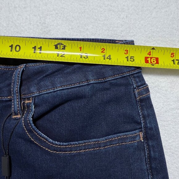 Vigoss Women's Stevie Straight Stretch Raw Hem Blue Crop Denim Jeans Size 29 NWT - Picture 8 of 11